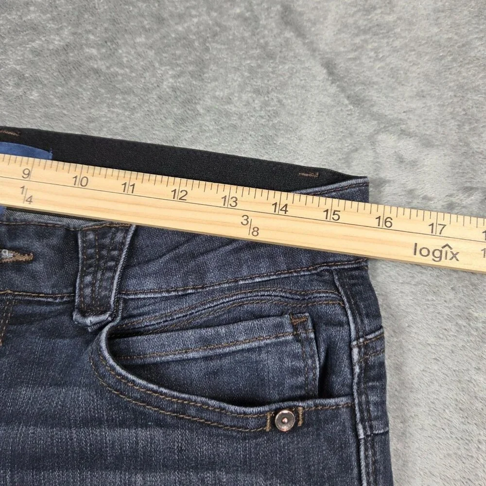 Democracy Jeans Womens 10 Blue Absolution Skinny Zipper Ankle Stretch Denim